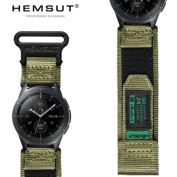 Ремешок для часов HEMSUT, нейлоновый спортивный военный ремешок для Samsung Galaxy, ремешки для часов для мужчин, быстросъемный, быстросохнущий, 20 мм 22 мм