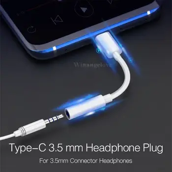 50 Шт USB Type C 3,5-Разъемный Адаптер для наушников USB-3,5 мм Наушники AUX Аудио Кабель-адаптер Для Samsung Huawei P30 Xiaomi Mi