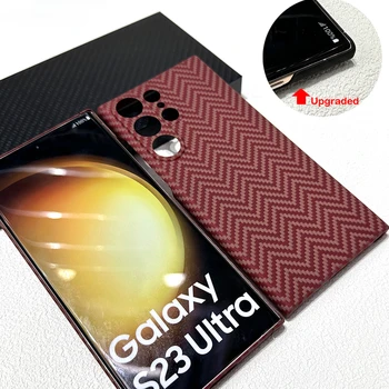 Прямая Поставка из настоящего арамидного волокна Carbon Для Samsung Galaxy S23 Ultra Plus S23PLUS Ультратонкий, устойчивый к падению чехол Для S23Ultra CASE Cover