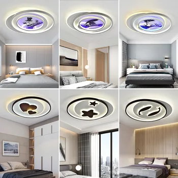 NEARCAM лампа для спальни индивидуальность креативный потолочный светильник круглый простой современный романтический теплый светильник Bluetooth голосовой интеллектуальный тип