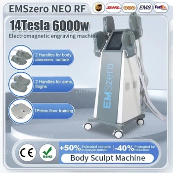 14 Tesla 6500W 200HZ DLS-EMSLIM Neo Nova Hi-Emt Machine Met 4 Neo Ручка для Рук Ru Bekken Stimulatie Pad Optionele Salon