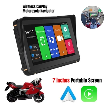 7-Дюймовая сенсорная мотоциклетная GPS-навигация, портативный мотоциклетный специальный навигатор, поддержка CarPlay/Android Auto IPX76 Водонепроницаемый