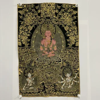 Бесплатная Доставка Китайская Изысканная Шелковая Вышивка Удачи “Бодхисаттва Будда” Геомантическая Картина Тханка, Настенное Украшение Для Дома#33