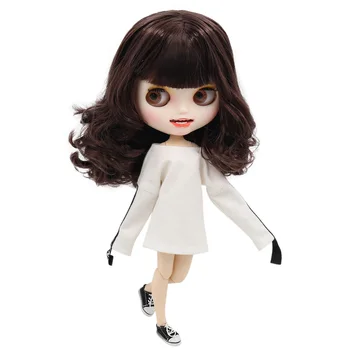 Кукла ICY DBS Blyth с белой кожей и суставами тела на заказ, с открытым ртом, матовое лицо для девочки, подарочная игрушка BL0222
