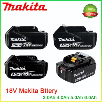 Makita Оригинальный Литий-ионный аккумулятор 18V Makita 6.0Ah 5.0Ah 18v Сменные батареи для дрели BL1860 BL1830 BL1850 BL1860B