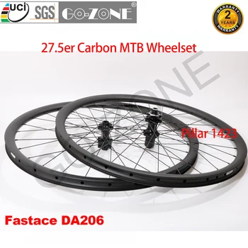 Велосипедные Запчасти 27.5er Carbon MTB Wheels Straight Pull Fastace DA206 Light Through Axle/Быстроразъемная Колесная пара MTB 27.5