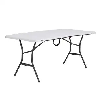 Складной стол длиной 6 футов, легкий коммерческий, белый (280857) Многофункциональный Складной стол для кемпинга на открытом воздухе