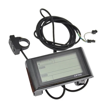 24-72 В SW900 ЖК-дисплей, Измеритель скорости электрического велосипеда, Спидометр, Проводной счетчик скорости, Кодовая таблица, электровелосипед
