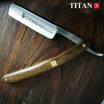 Ручка из зеленого сандалового дерева Titan, старомодная опасная бритва для мужчин