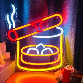 Курящая светодиодная неоновая вывеска Персонализированные неоновые вывески для бара, игровой комнаты, ресторана, украшения стен, неоновый светильник, USB, акрил