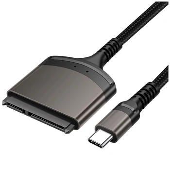 Адаптер Sata к USB C, кабель SATA 2,5-Дюймовый Внешний кабель-адаптер SSD HDD, Жесткий диск 22 Pin Sata III Для ПК