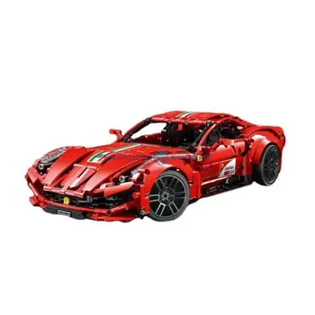 Классический Красный Низкорасположенный Спортивный Автомобиль F12 Super Speed Racing Vehicle T5001 MOC Модель Строительные Блоки Набор Кирпичей Furious Toy Gift