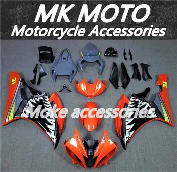 Комплект мотоциклетных обтекателей, пригодный для R6 2006-2007, комплект кузова, ABS, оранжевый, красный, бетонный, серая акула