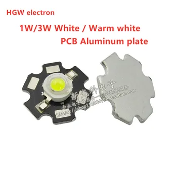 10X1 Вт Высокомощный светодиодный Белый/Теплый белый чип-бусины Лампа-чип для DIY Light с 20 мм звездой PCB Platine Heatsink Внутреннее освещение