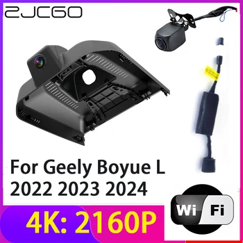 ZJCGO 4K 2160P Dash Cam Автомобильный видеорегистратор камера 2 объектива Рекордер WiFi Ночного видения для Geely Boyue L 2022 2023 2024