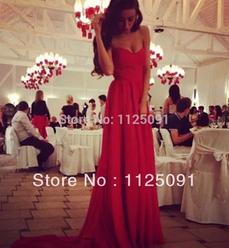 Быстрая доставка, плиссированное шифоновое платье Трапециевидной формы с длинным шлейфом, очаровательное красное свадебное платье для свадеб и мероприятий, вечернее платье для выпускного вечера