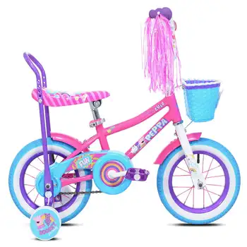 Велосипед для девочек с высокой посадкой 12 дюймов, розовый