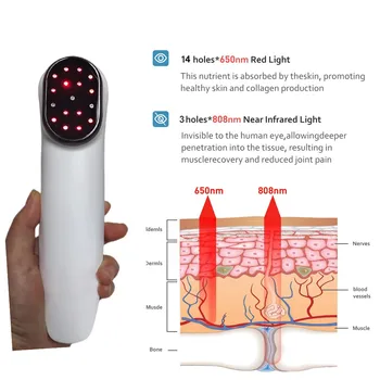 Ветеринарный инструмент Инструмент для обезболивания Устройство для лечения боли с красным светом Холодный лазер Медицинское оборудование для здоровья
