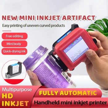 Интеллектуальный ручной мини-Мини Струйный принтер, полноавтоматический маленький струйный принтер, Пластиковый упаковочный пакет для пищевых продуктов, картонная банка для струйной печати