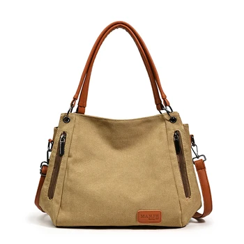 Высококачественные женские холщовые сумки, новый тренд, модная сумка на плечо для отдыха, сумка-тоут19046