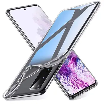Прозрачный Чехол для телефона Samsung Galaxy S20 FE Lite Note 20 Ultra Plus Чехол Мягкая Силиконовая Задняя крышка из ТПУ Funda S20FE S20Lite 5G