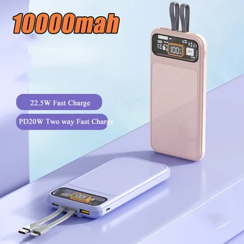 Power Bank 10000 мАч 22,5 Вт PD20W Быстрая Зарядка Портативное Зарядное Устройство Powerbank Внешний Аккумулятор Для iPhone 12 13 X Xiaomi Samsung