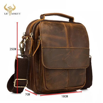 Оригинальная Кожаная мужская Модная Повседневная сумка-Мессенджер Mochila, Дизайнерская сумка-ранец через плечо, сумка для планшета, Мужская 148-db
