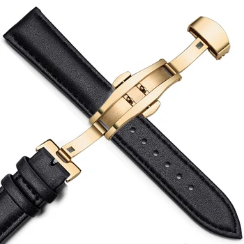 20 мм ремешок для часов Кожаный 22 мм ремешок для часов с пряжкой-бабочкой кожаный простой ремешок подходит для Tissot