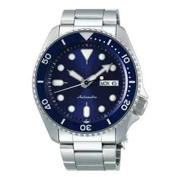 Спортивные мужские часы Seiko SRPD51 5 Серебристого цвета из нержавеющей стали 42,5 мм