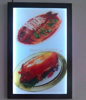 Алюминиевая рамка, магнитная тонкая светодиодная панель меню для ресторана, световой короб 600 мм x 800 мм