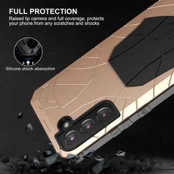 Роскошный Металлический Бронированный Чехол Для Телефона Samsung Galaxy S22 S21 S20 Fe Plus Ultra 5g Алюминиевый Металлический Сверхпрочный Защитный Чехол