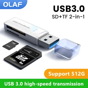 Olaf USB 3,0 Кард-Ридер SD TF 2 в 1 OTG Memory Cardreader Адаптер для карт Micro SD Для ПК Аксессуары Для ноутбуков Устройство Чтения смарт-карт
