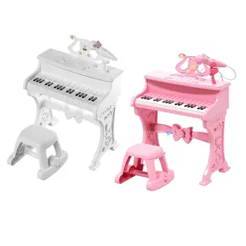Воспроизводимая музыкальная электрическая игрушка с микрофоном, практичные игрушки для музыкальных клавишных инструментов, детское клавишное пианино для игр, подарок мальчикам